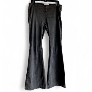 Free People Black Wide Flare Leg Pull On Jeans Size 31R